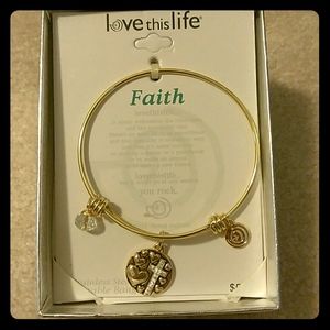 NIB lovethislife "Faith" bangle with charms